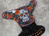 Skull faux embroidery (BSFT Hybrid cloth diapers)