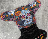 Skull faux embroidery (BSFT Hybrid cloth diapers)