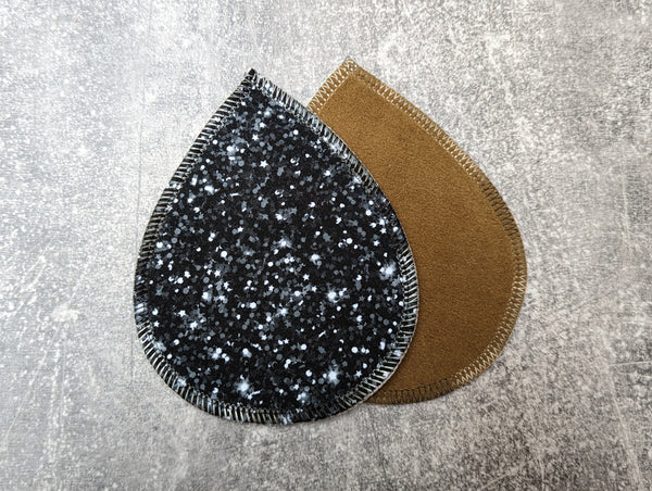 Black Glitter cotton Lycra (Breast Pad Sets)