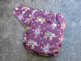 Elephants | OneSize Hybrid Fitted | cloth diapers | OBV soaker | Fitted diaper | Cotton spandex outer