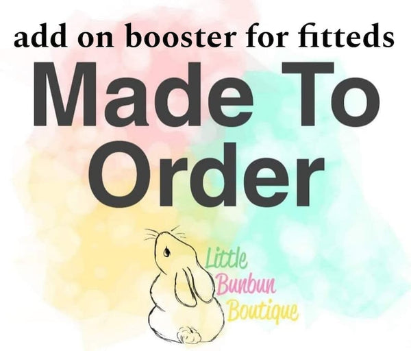 Fitted add on Booster | made to order | added absorbency | windpro backed booster | stay dry topper | Fitted diaper booster