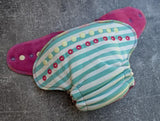 Elephants | OneSize Hybrid Fitted | cloth diapers | OBV soaker | Fitted diaper | Cotton spandex outer