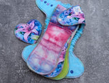 Lillies | Petite Hybrid Fitted | cloth diapers | handdyed soaker | Fitted diaper | bamboo spandex